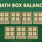 Afia a túa mente con Equilibrio de Caixas Matemáticas, un divertido e desafiante crebacabezas numérico. Intercambia bloques para igualar as sumas e pon a proba…