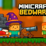 Challenge a friend in this tactical pixel art game. Gather gold, aim your cannon carefully, and destroy their bed to win. Can you protect your base? Play now!