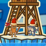 Desafía a un amigo nunha caótica batalla de neve! Esquiva bolas de neve xigantes, empurra ao teu opoñente fóra do xeo e sé o último en pé. Xoga agora de balde.