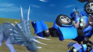 Pilota un poderoso mech guerreiro e loita contra ondas de dinousaurios xigantes. Recolle moedas para mellorar o teu ataque e saúde e dominar a area. Xoga xa!